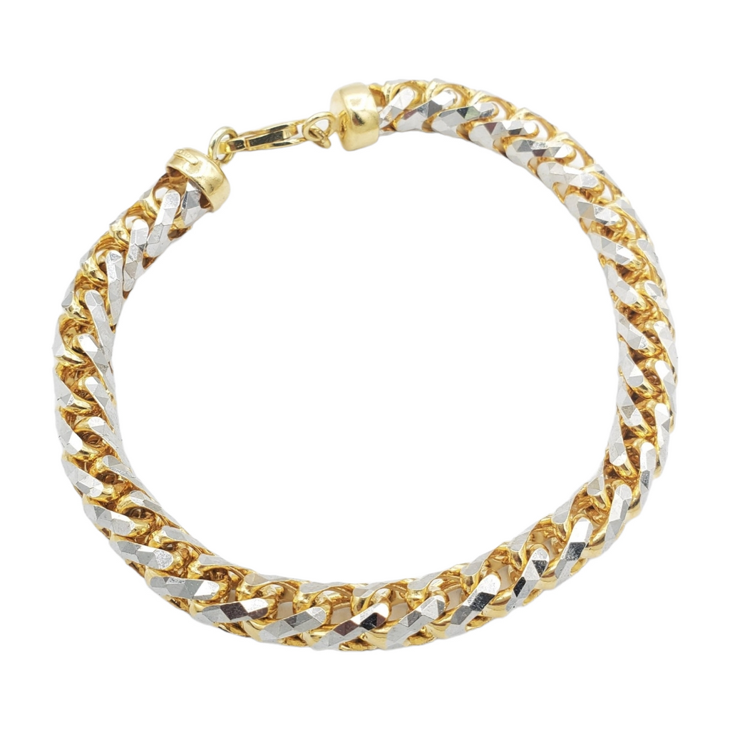 10K Gold- Solid Franco Diamond Cut (Pave) Bracelets Fantastic NYC