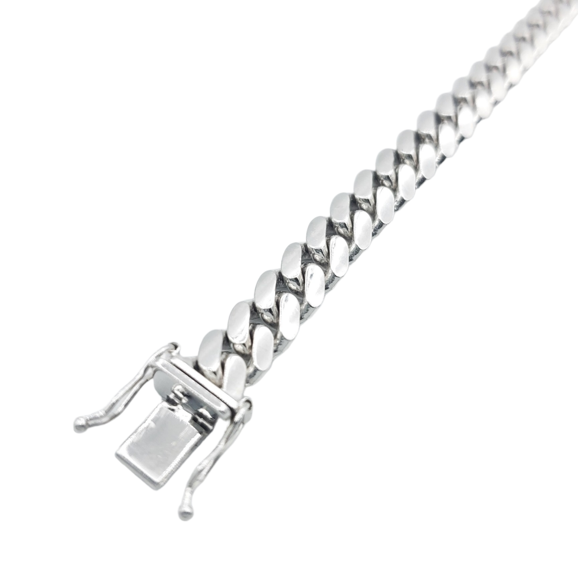 10k Solid White Gold Miami Cuban Bracelets Fantastic NYC