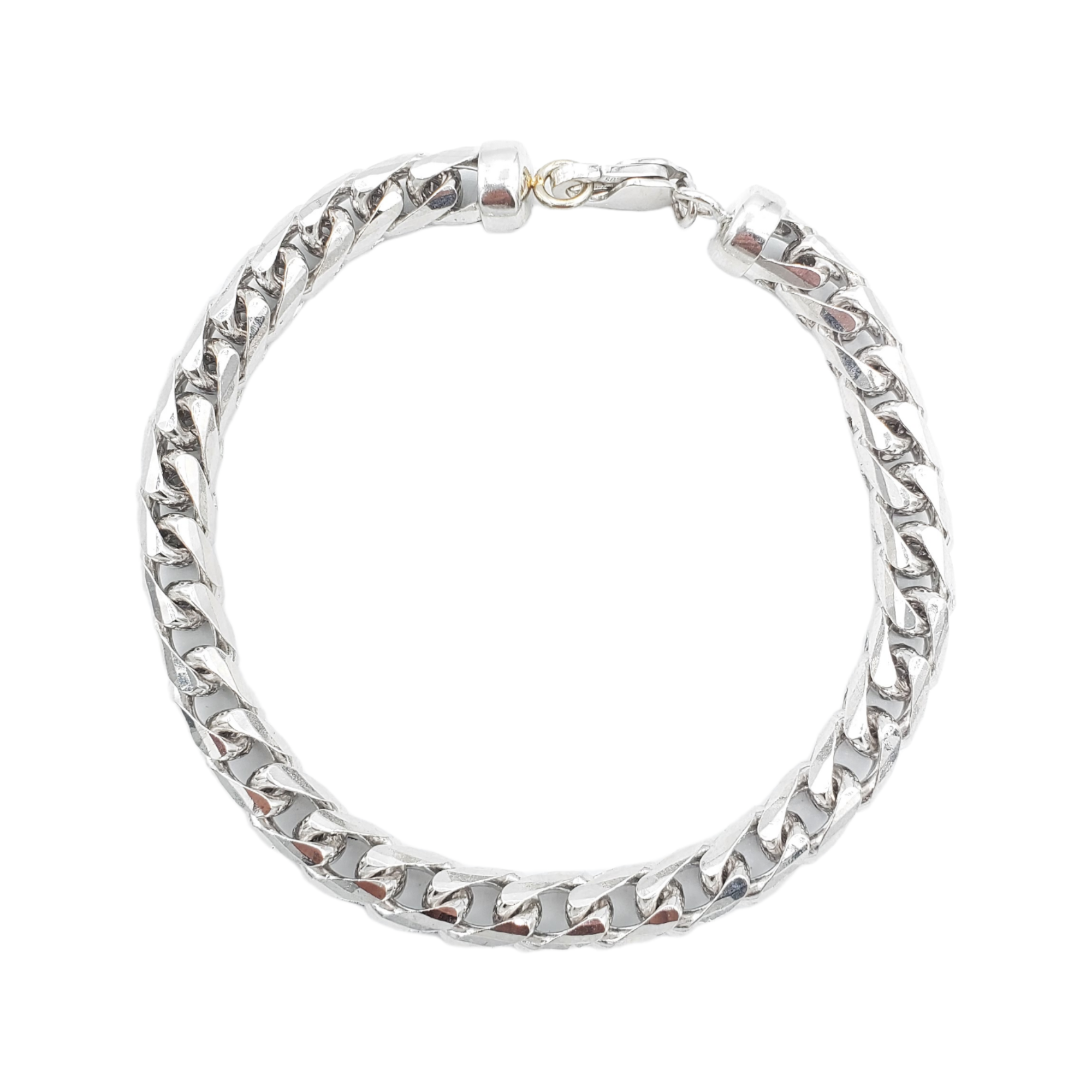 14K White Gold- Franco Bracelet (Solid) Fantastic NYC