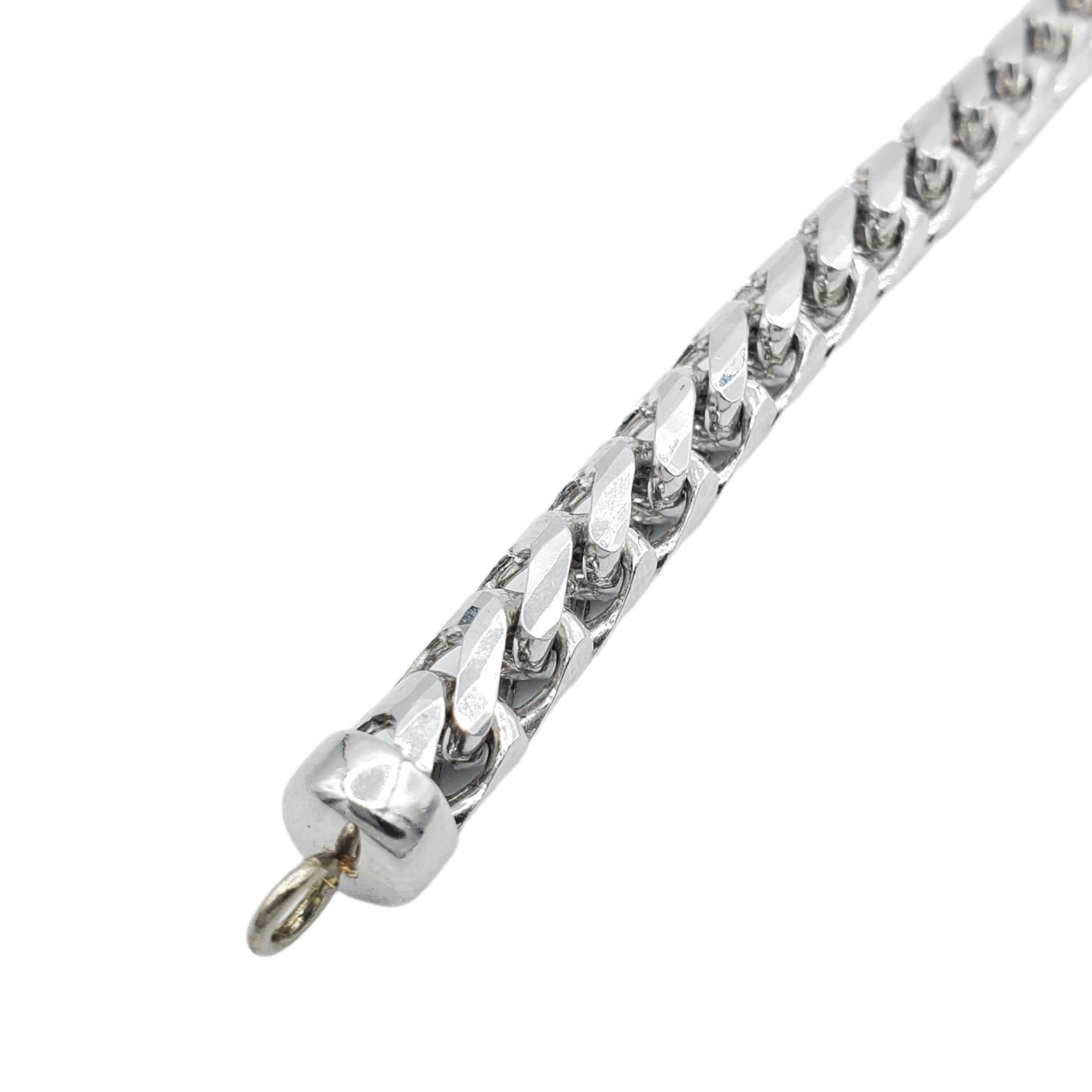 14K White Gold- Franco Bracelet (Solid) Fantastic NYC