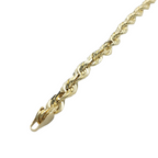 14K Yellow Gold- Solid Rope Bracelet Fantastic NYC
