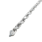 14K White Gold - Solid Rope Bracelet Fantastic NYC