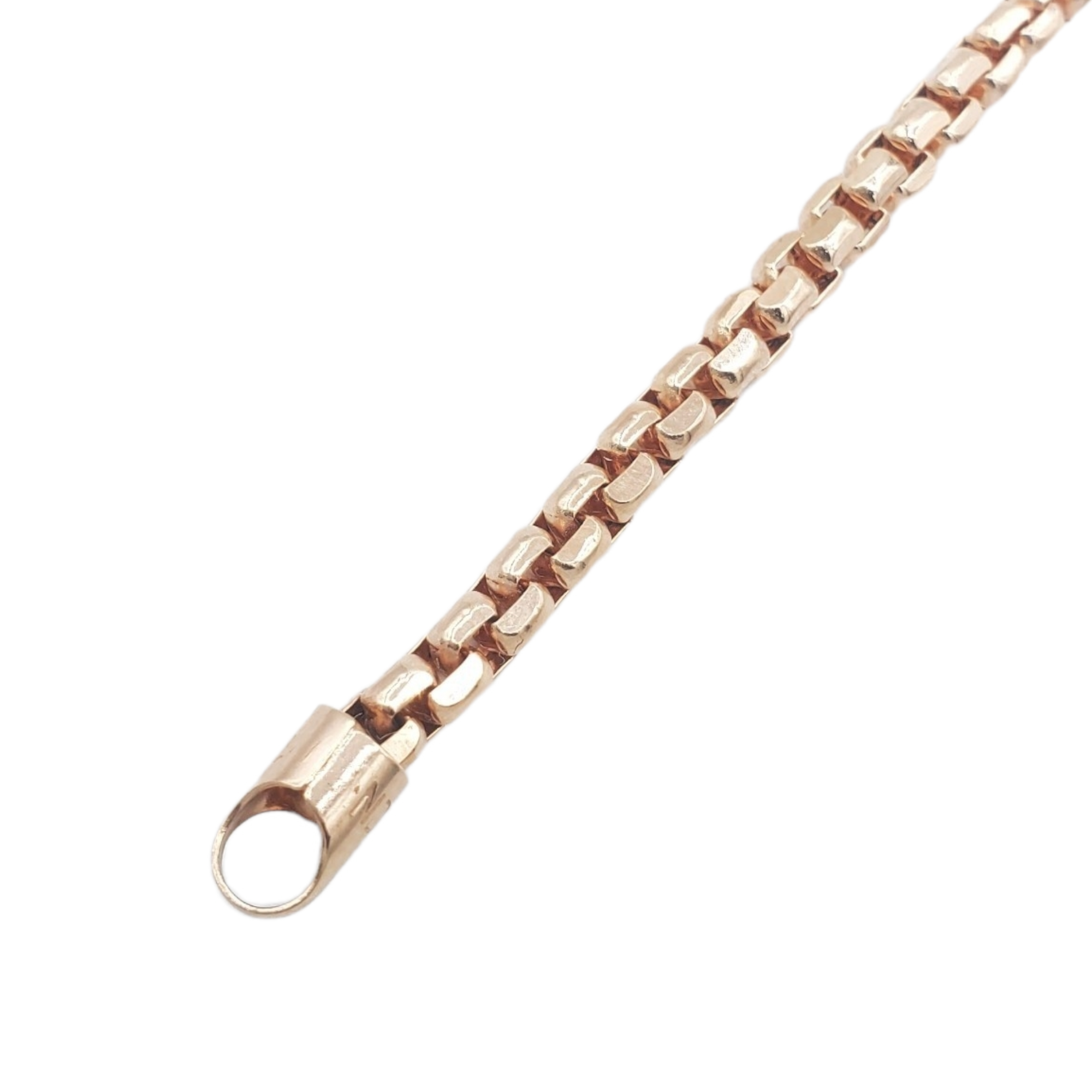 14K Gold - Hollow Box Bracelet Fantastic NYC