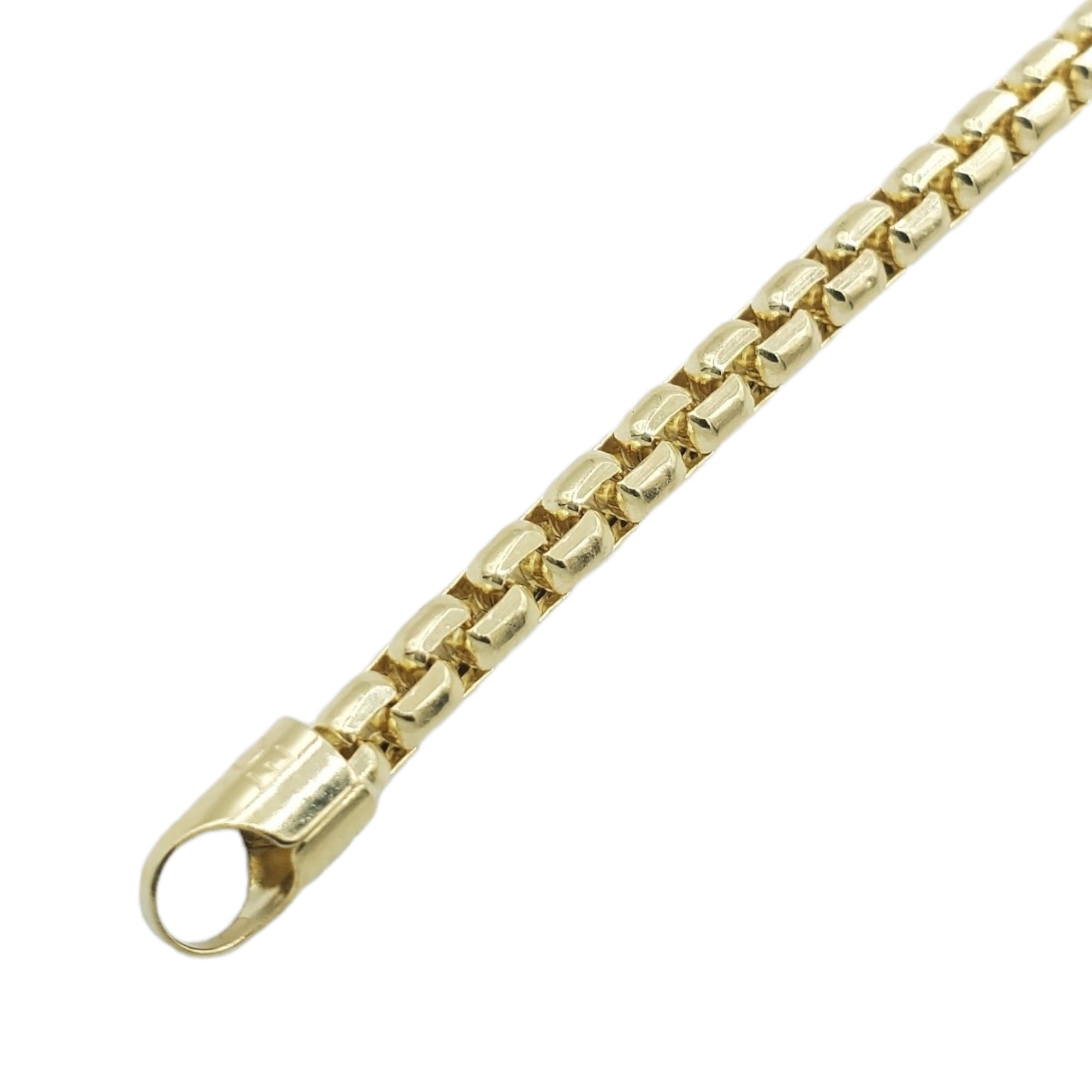 14K Gold - Hollow Box Bracelet Fantastic NYC