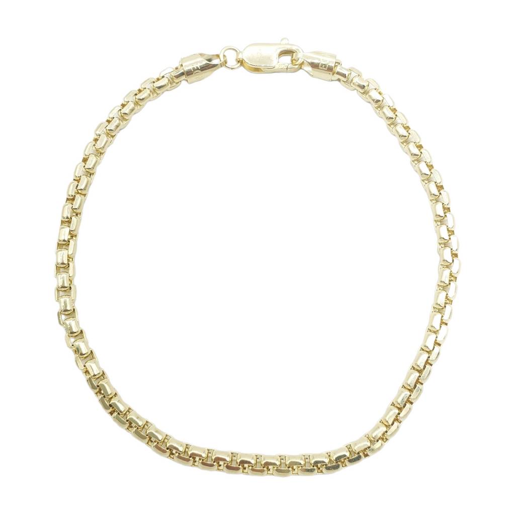 14K Gold - Hollow Box Bracelet Fantastic NYC