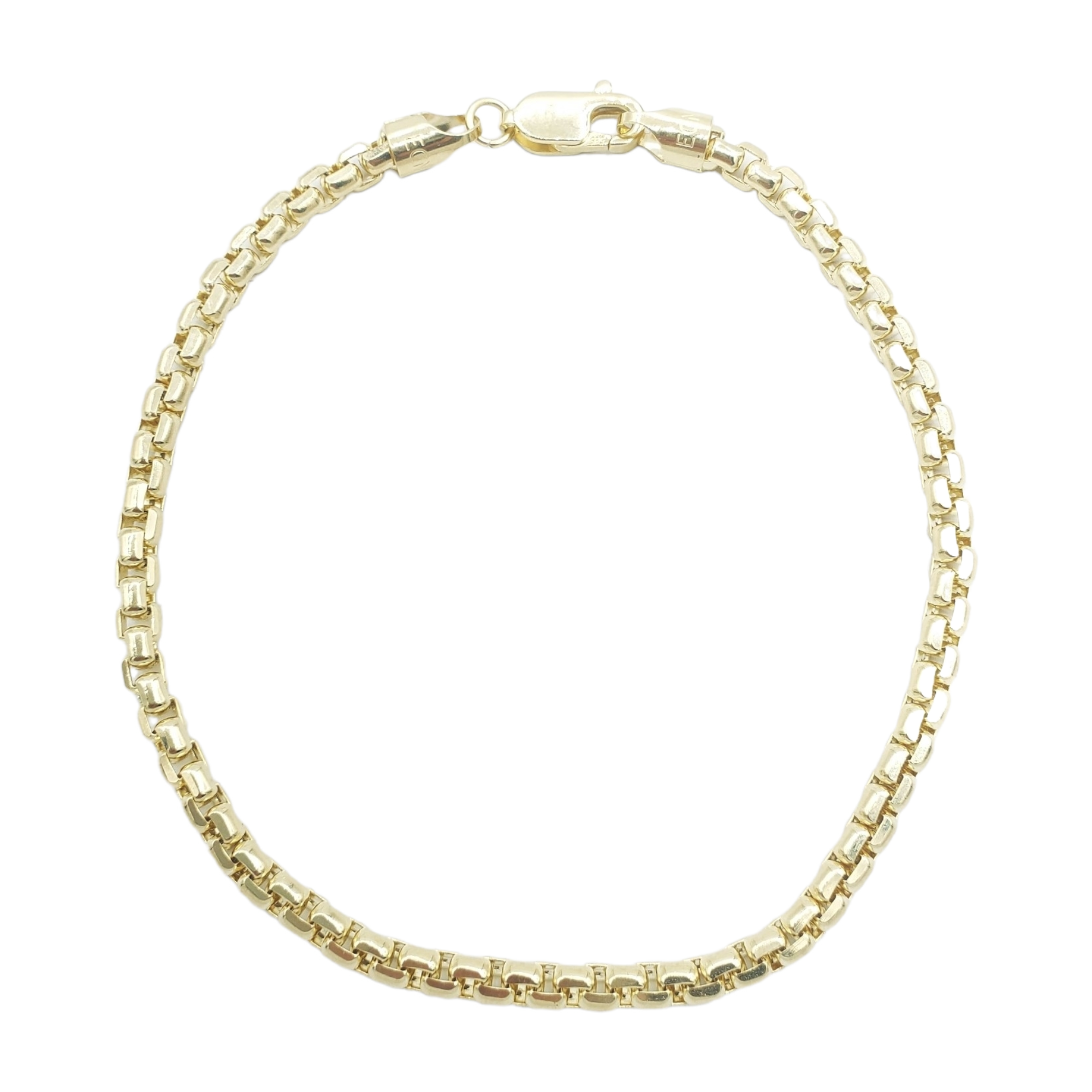 14K Gold - Hollow Box Bracelet Fantastic NYC