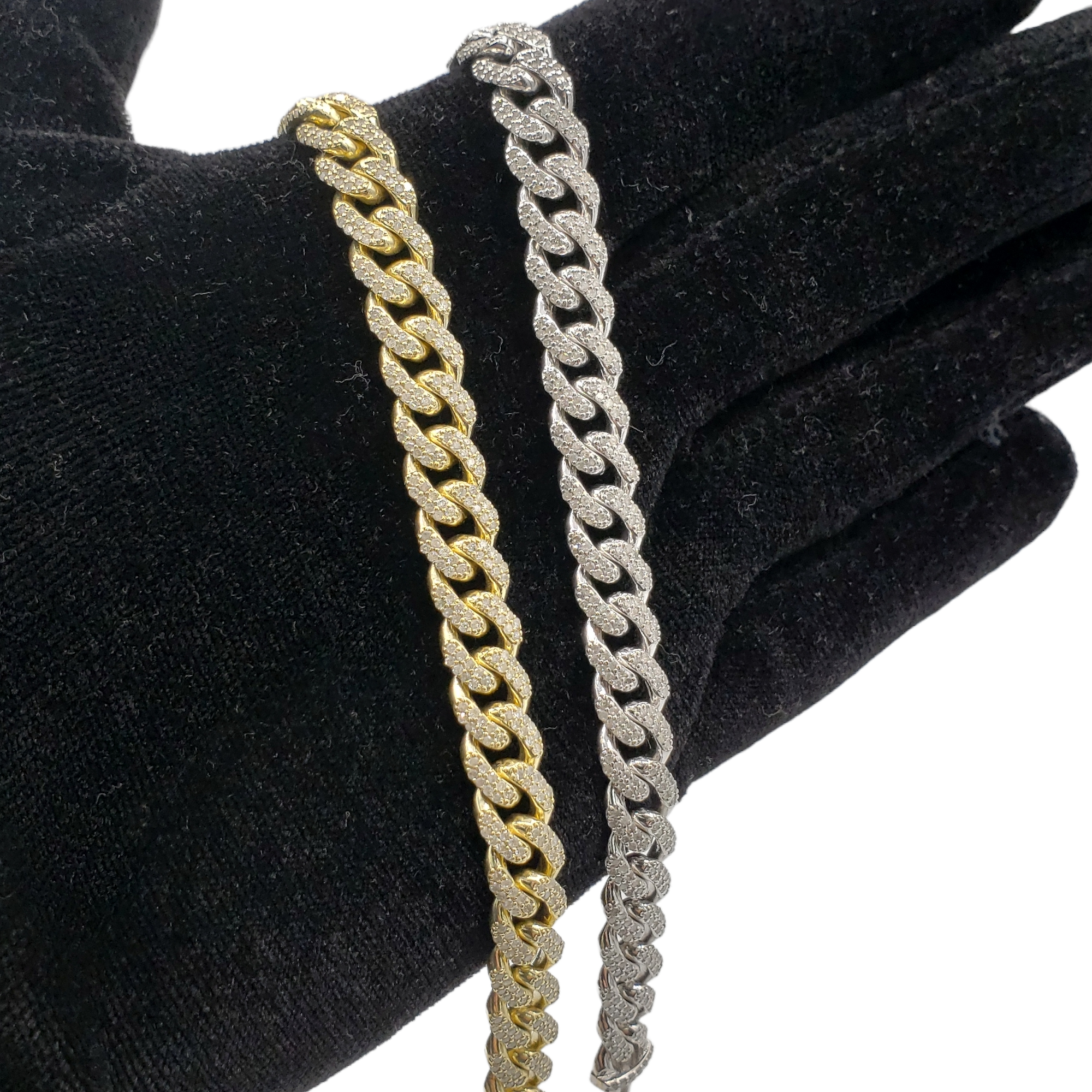 10K Gold- Iced Out Diamond Miami Cuban Chains (9mm) Fantastic NYC