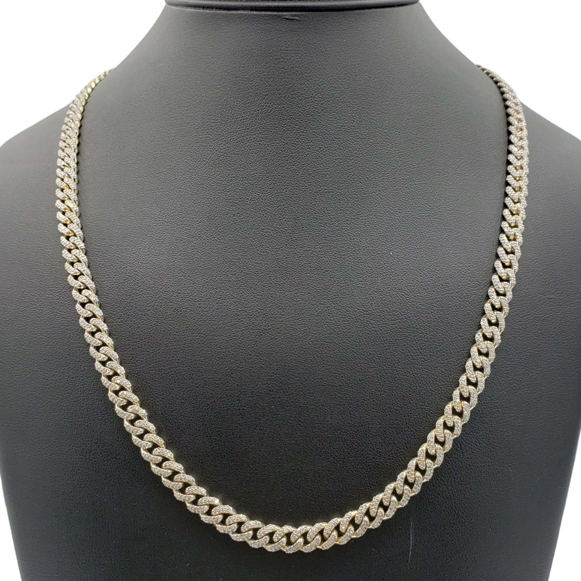 10K Gold- Iced Out Diamond Miami Cuban Chains (7mm) Fantastic NYC
