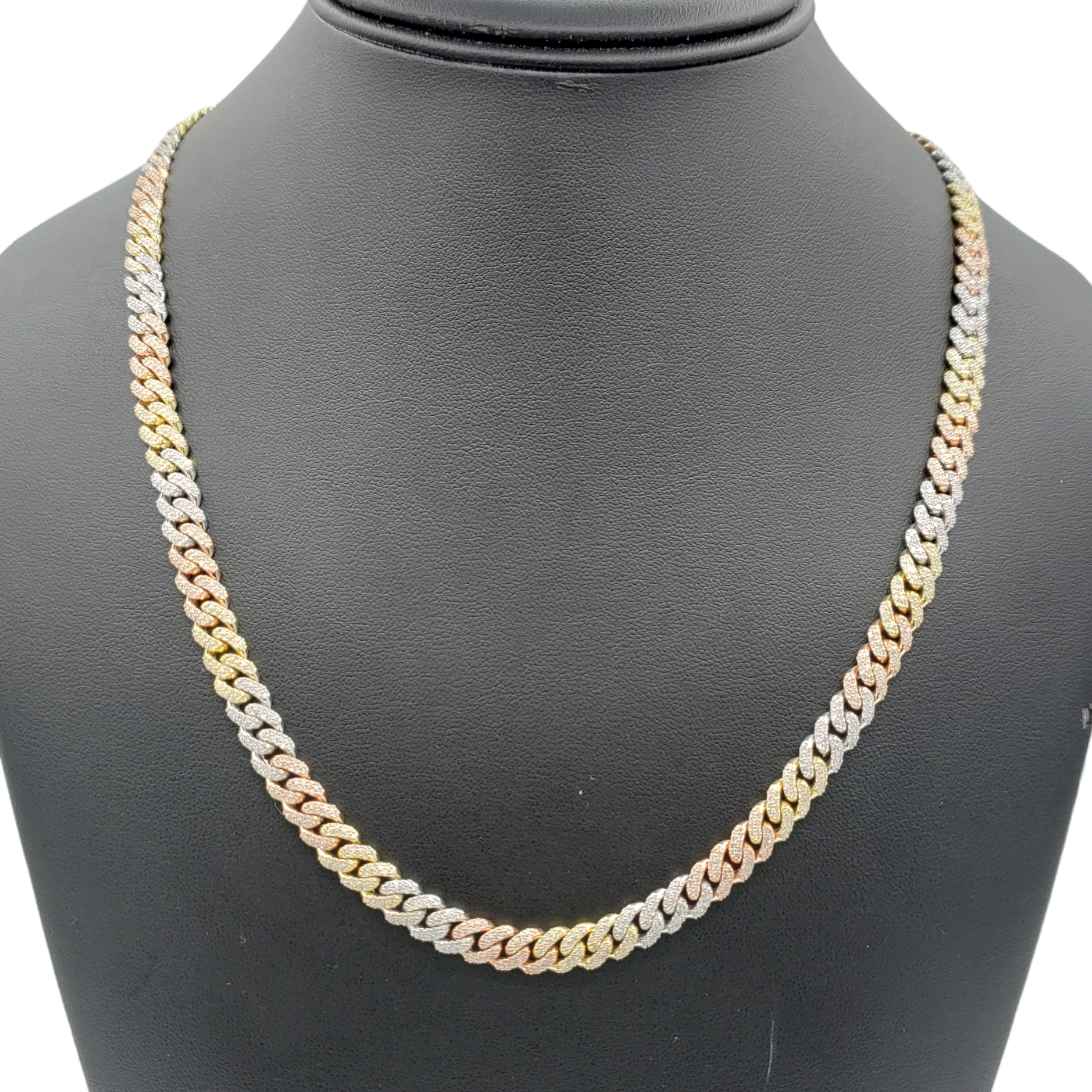 10K Gold- Iced Out Diamond Miami Cuban Chains (7mm) Fantastic NYC