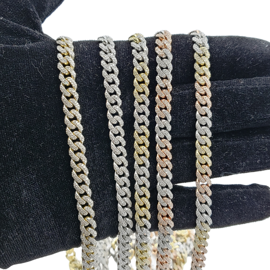 10K Gold- Iced Out Diamond Miami Cuban Chains (7mm) Fantastic NYC