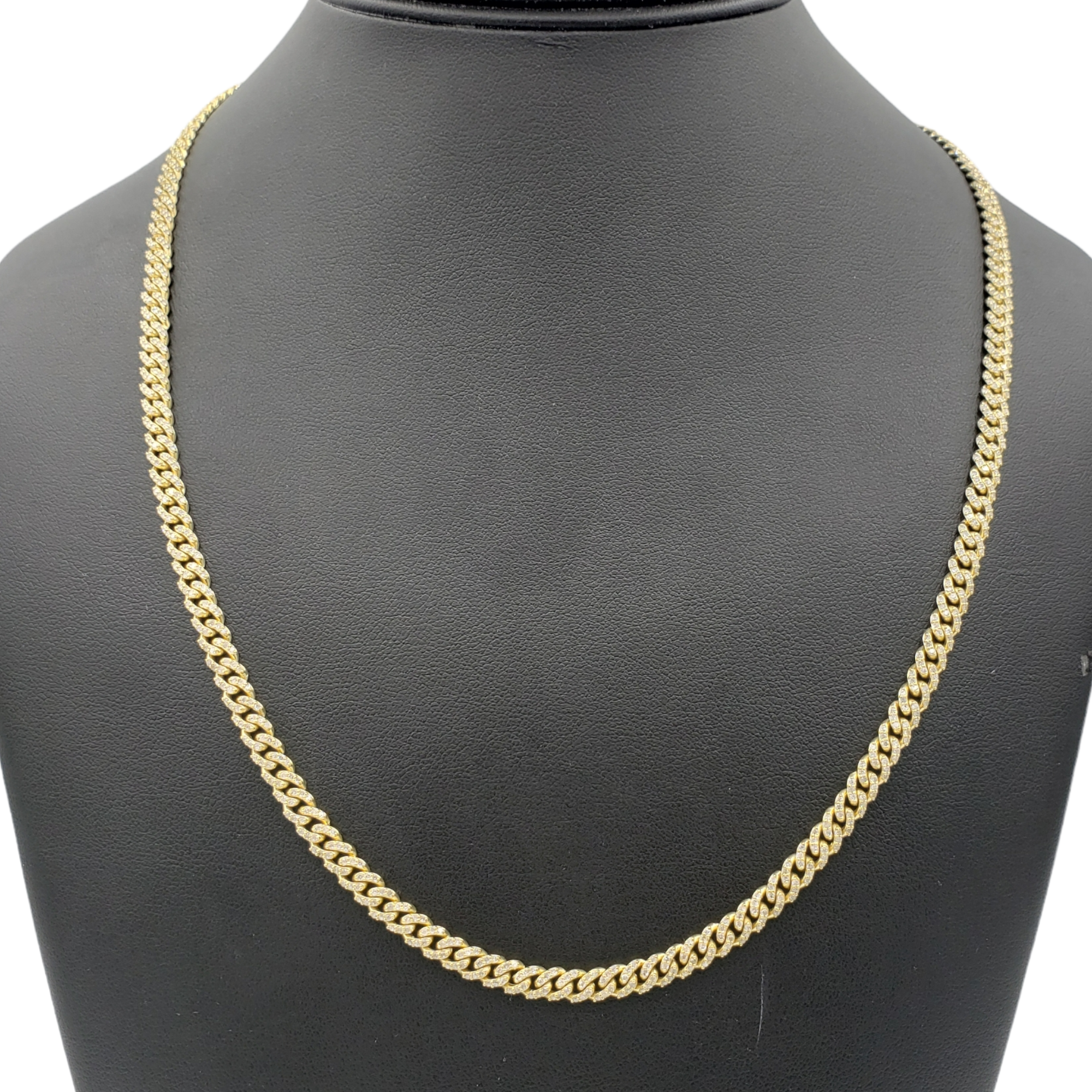 10K Gold- Iced Out Diamond Miami Cuban Chains (5mm) Fantastic NYC