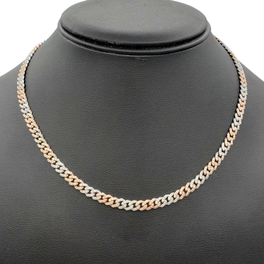 10K Gold- Iced Out Diamond Miami Cuban Chains (5mm) Fantastic NYC