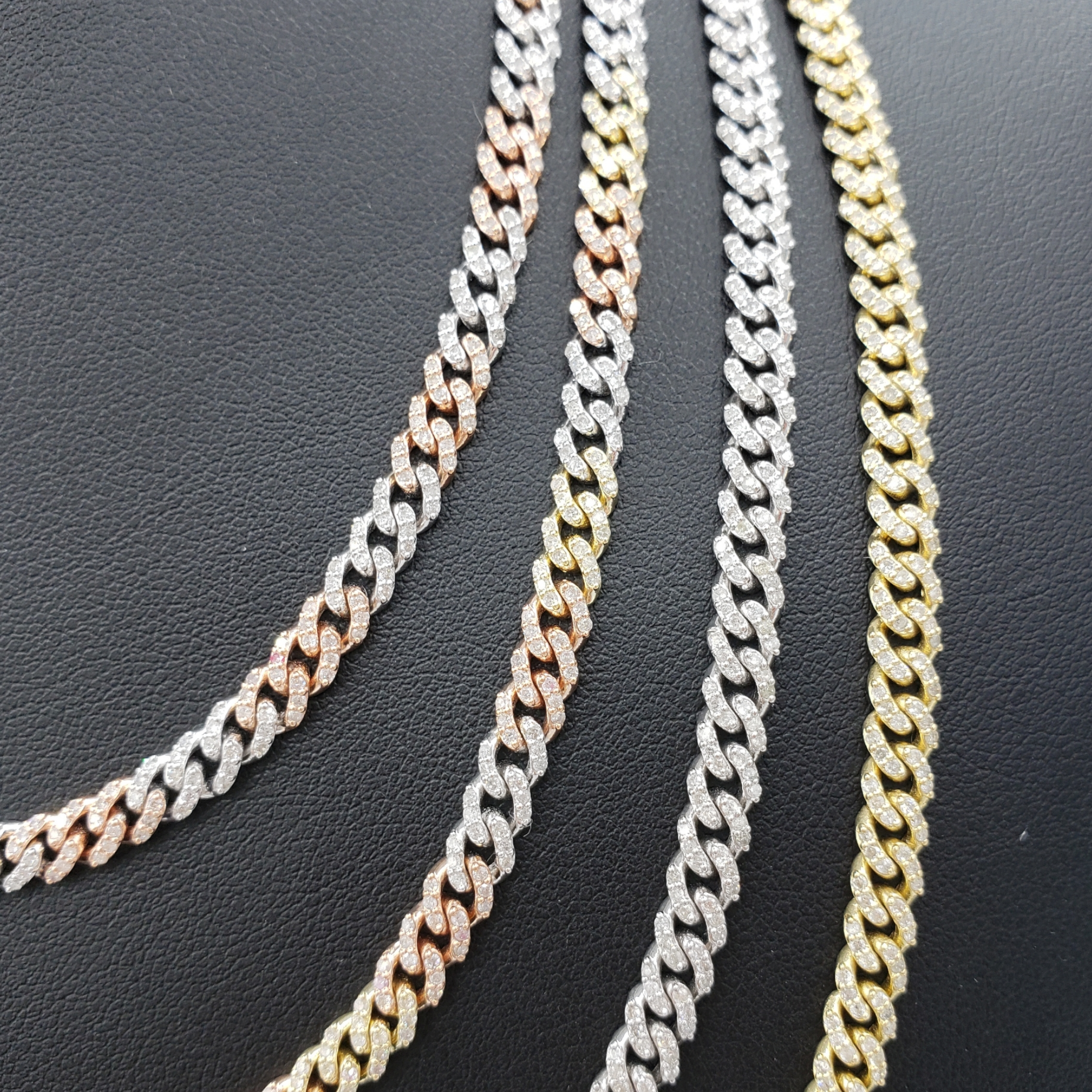 10K Gold- Iced Out Diamond Miami Cuban Chains (5mm) Fantastic NYC