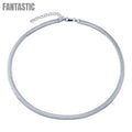 Cadena de Cúpula Brillante de Plata de Ley 925 con Baño de Platino de 5 mm - CH542 PL