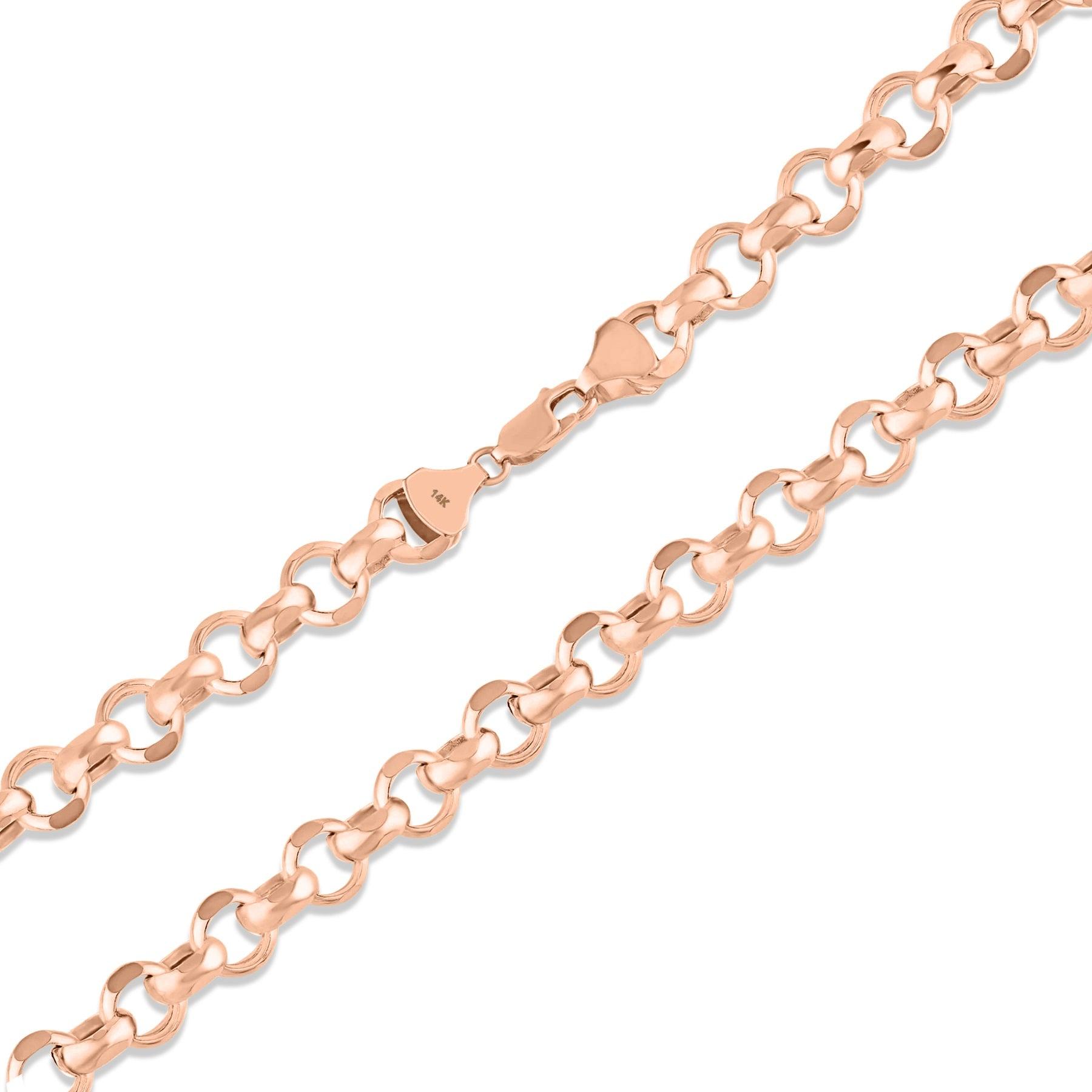 14K Gold- Rolo Chain (Rose Gold) Fantastic Jewelry NYC