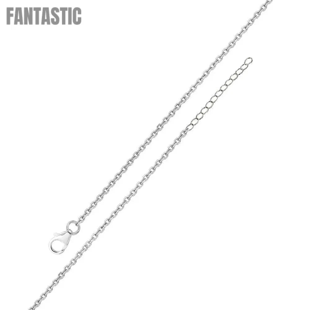 Rhodium Plated 925 Sterling Silver Adjustable Extension Chain 1.25mm - S030RH-CLAW Fantastic NYC