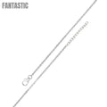 Rhodium Plated 925 Sterling Silver Adjustable Extension Chain 1.2mm - S025RH-CLAW