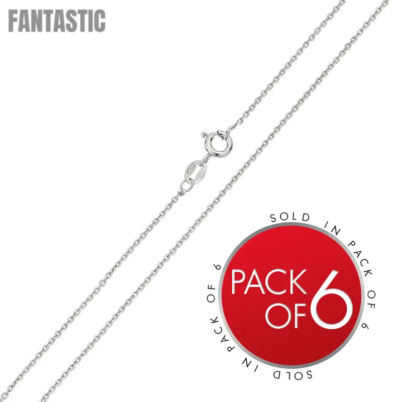 Rhodium Plated 925 Sterling Silver Anchor 020 Chain .75mm - CH236 RH Fantastic NYC
