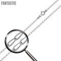 Rhodium Plated 925 Sterling Silver DC Link 040 Chain 1.4mm - CH409 RH