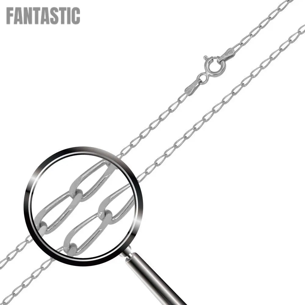 Rhodium Plated 925 Sterling Silver DC Link 040 Chain 1.4mm - CH409 RH Fantastic NYC
