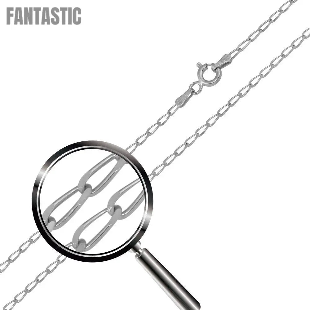 Rhodium Plated 925 Sterling Silver DC Link 050 Chain 1.7mm - CH410 RH Fantastic NYC