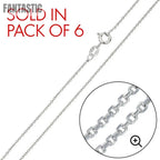 Rhodium Plated 925 Sterling Silver Diamond Cut Anchor 030 Chain - CH233 RH Fantastic NYC