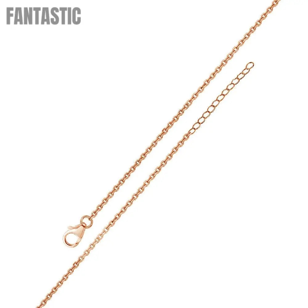 Rose Gold Plated 925 Sterling Silver Adjustable Extension Chain 1.2mm - S025RGP-CLAW Fantastic NYC