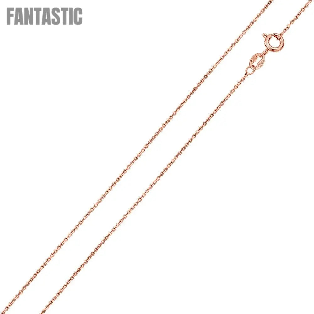 Rose Gold Plated 925 Sterling Silver Anchor 025 Chain 1mm - CH182 RGP Fantastic NYC