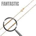 Rose Gold Plated 925 Sterling Silver DC Slash Round Snake 020 Chain 0.86mm - CH176 RGP