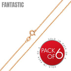 Rose Gold Plated Cable 020 Chain 1mm (6-Pack) - CH170 RGP Fantastic NYC