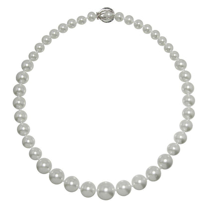 Rhodium Plated 925 Sterling Silver Pearl Pendant Necklace - STP00929 Fantastic Jewelry NYC