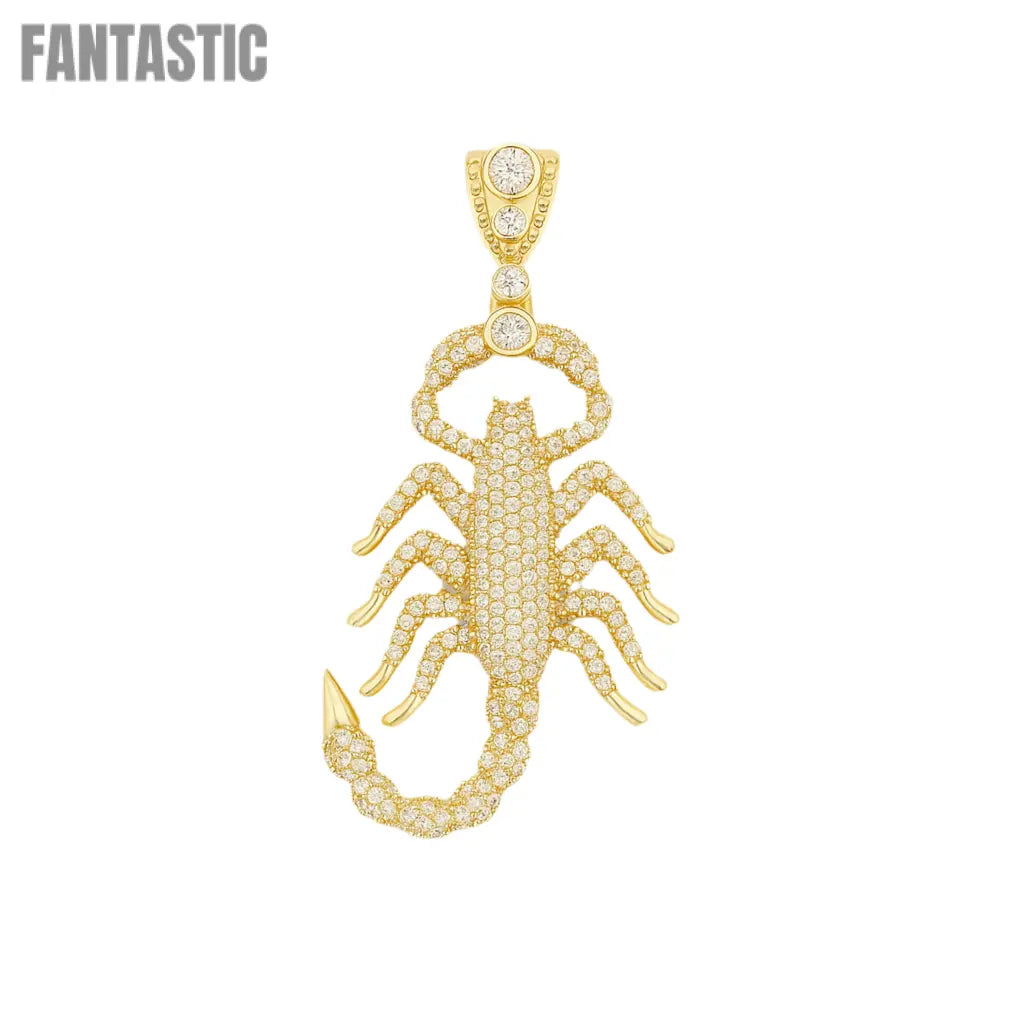 Scorpion Pendant in 14K Yellow Gold – Power in Every Detail Fantastic Jewelry NYC