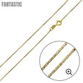 Silver 925 Gold Plated Round Snake DC Chain 0.8mm - CH361 GP