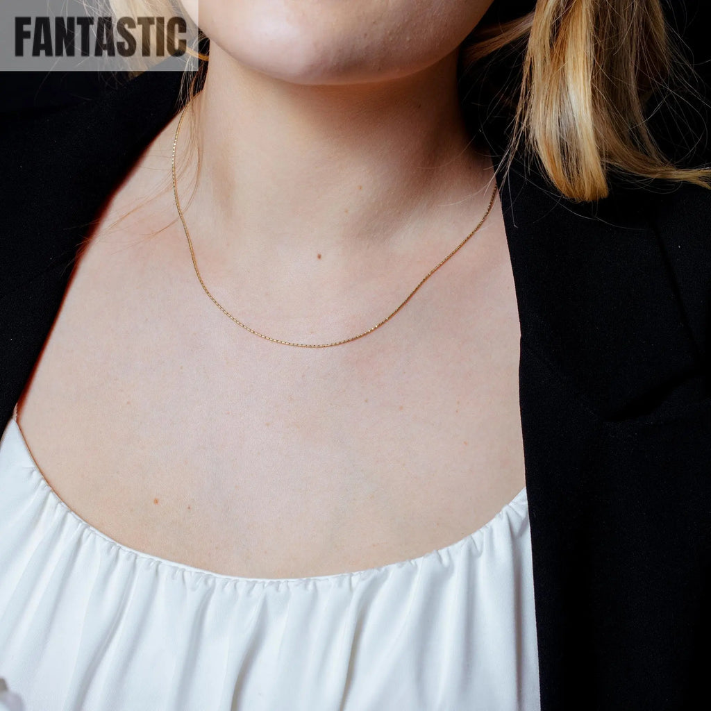 Silver 925 Gold Plated Round Snake DC Chain 0.8mm - CH361 GP Fantastic NYC