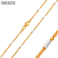 Silver 925 Rose Gold Plated Tubes On Roc 030 Chain 2mm - CH150 RGP