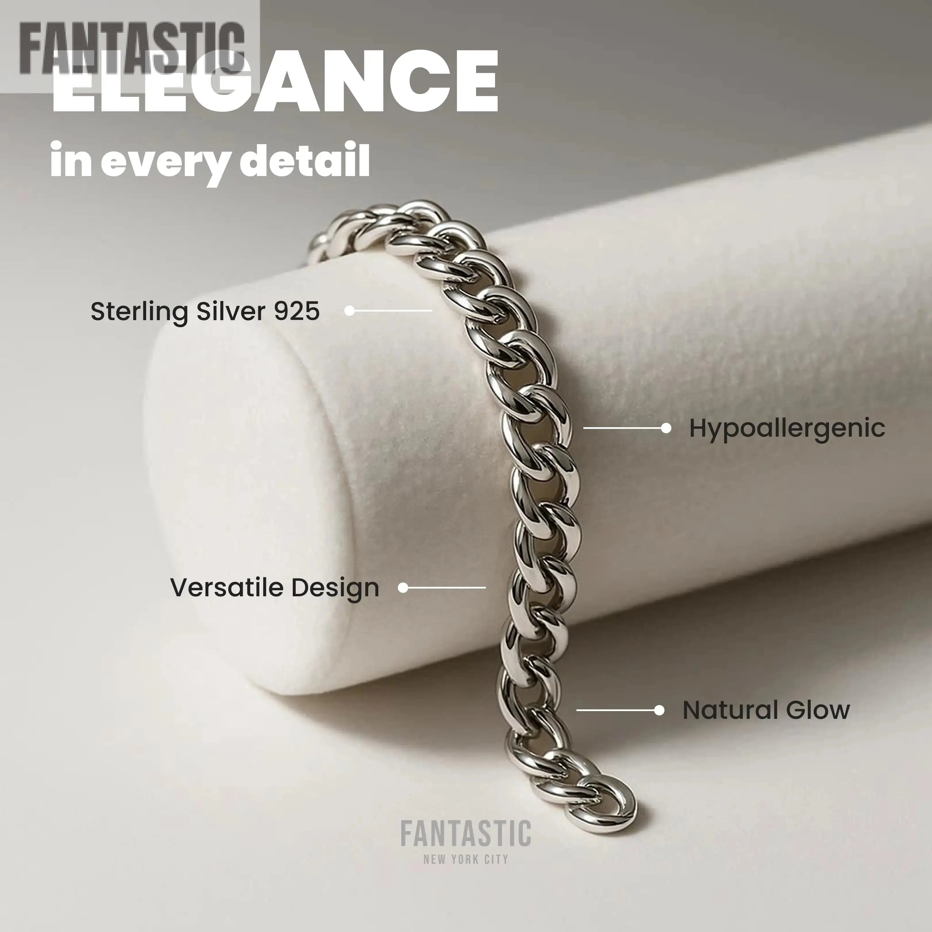 Silver Chain - Miami Cuban Link Fantastic Jewelry NYC