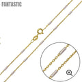 Silver Gold Plated Rolo Slash Multi Tube Link Chains 1.3mm - CH373 GP