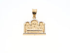 14K gold Square Last Supper pendant additional view