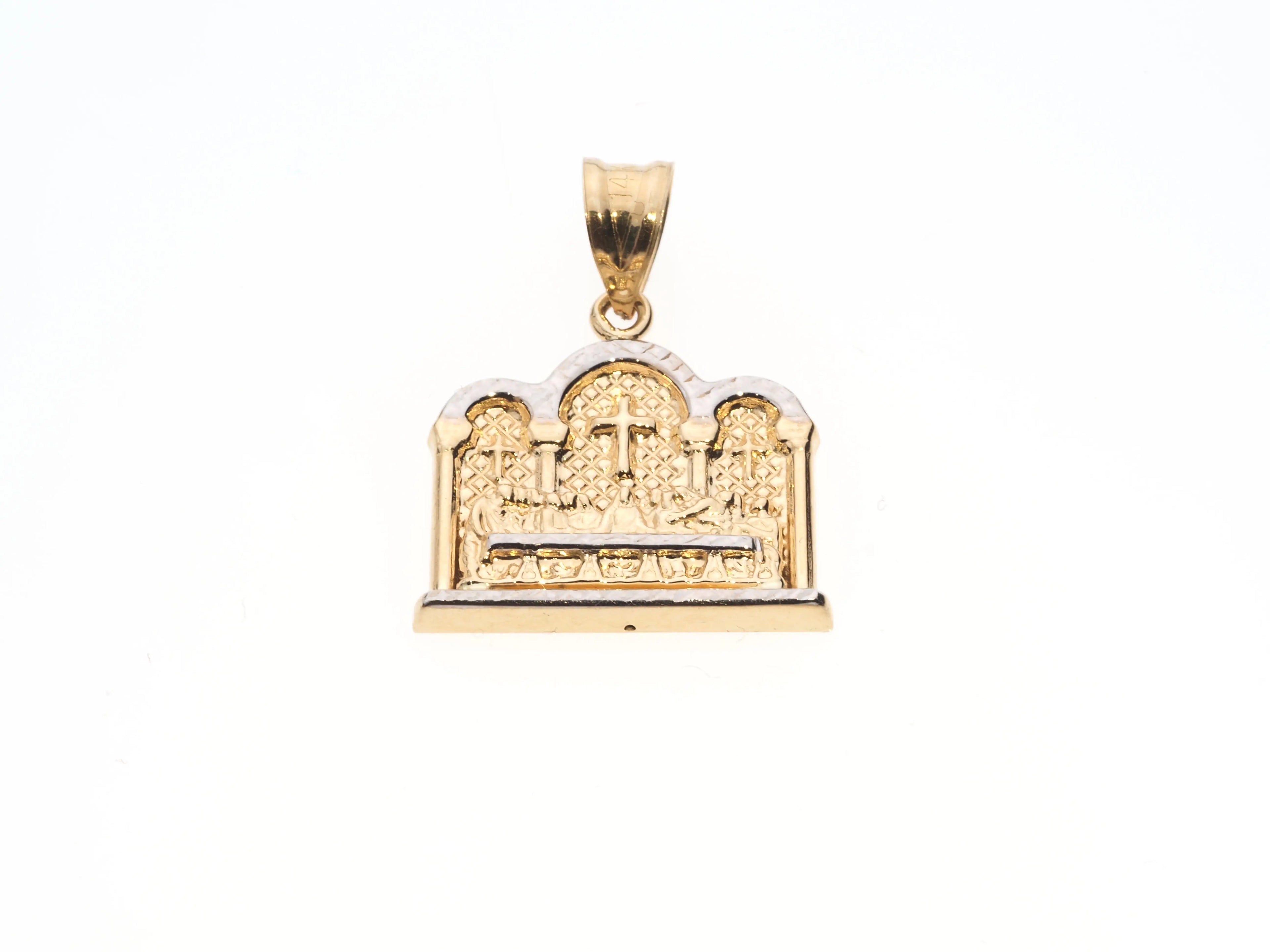 Square The Last Supper Pendant | 14K Gold - Fantastic Jewelry NYC LLC