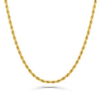 10K Gold Hollow Rope Chain Fantastic Jewelry NYC