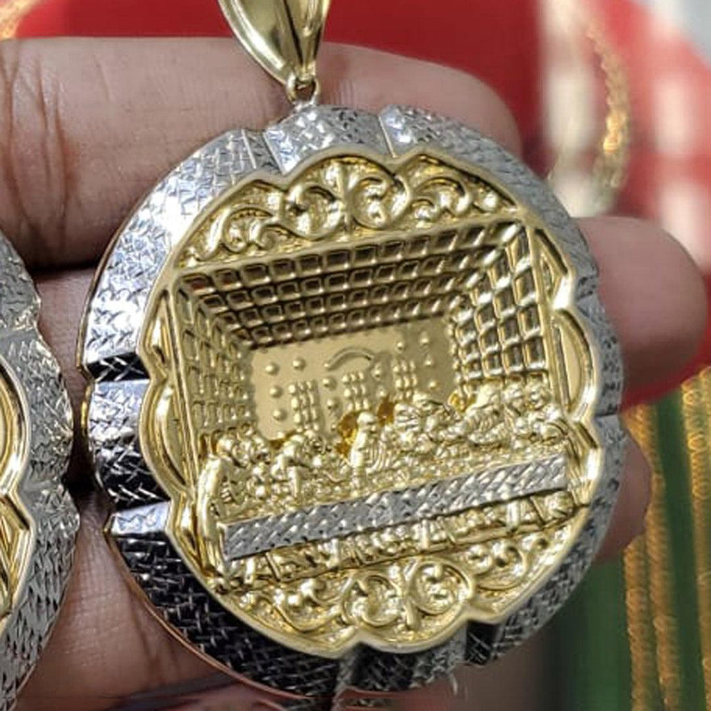 Rounded The Last Supper Pendant | 14K Gold medium size Fantastic Jewelry NYC