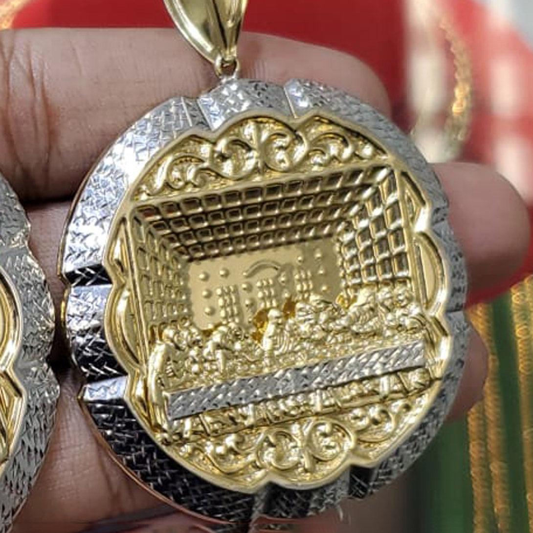 Rounded The Last Supper Pendant | 14K Gold medium size Fantastic Jewelry NYC
