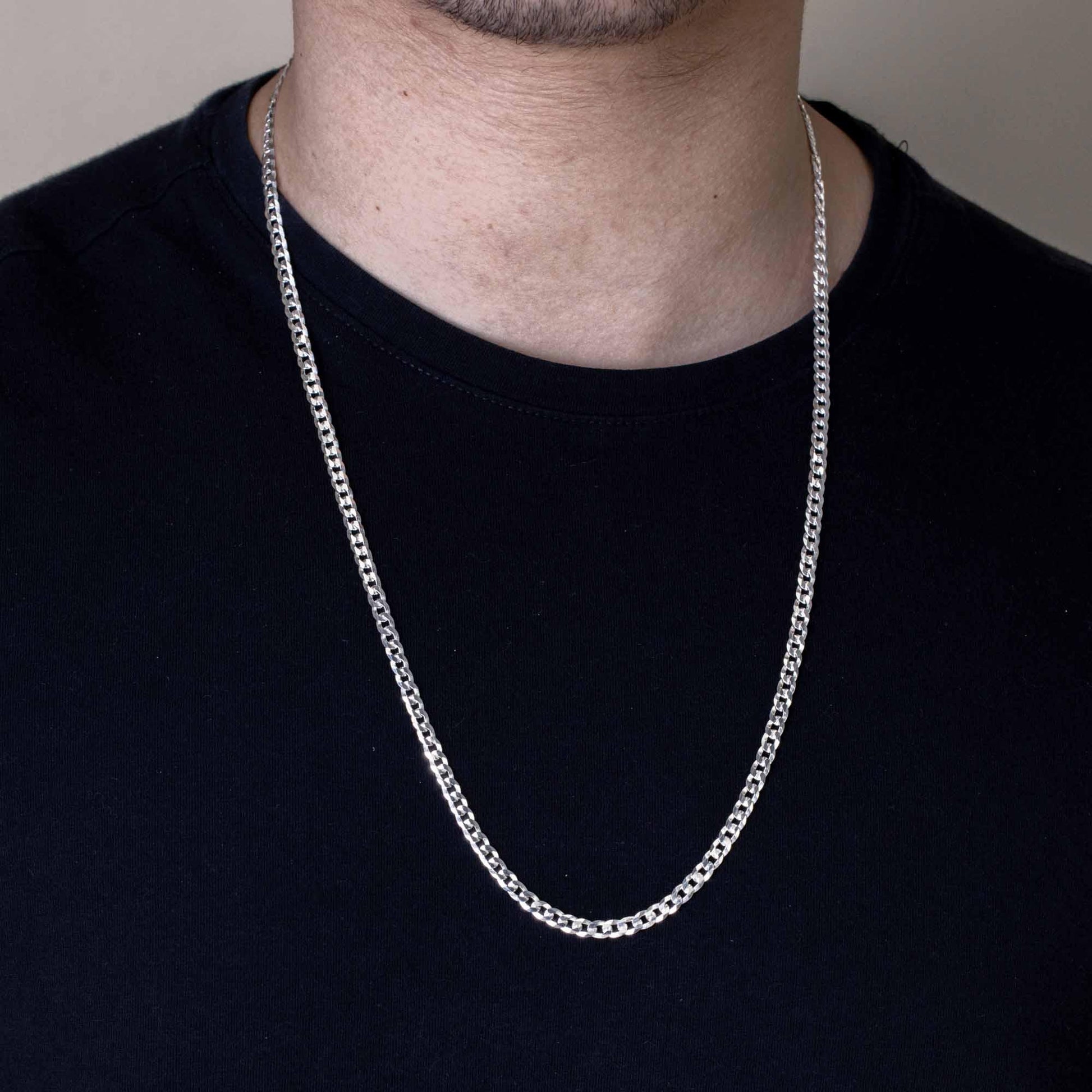 Curb 100 Chain or Bracelet 3.9mm - CH616 SPI