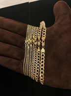 10K yellow gold diamond-cut Cuban link chains close-up, Fantastic Jewelry NYC Diamond District