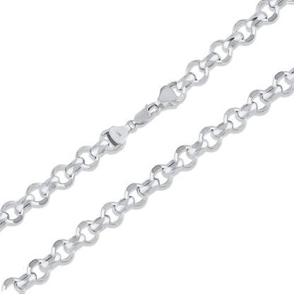 14K Gold- Rolo Chain (White Gold)