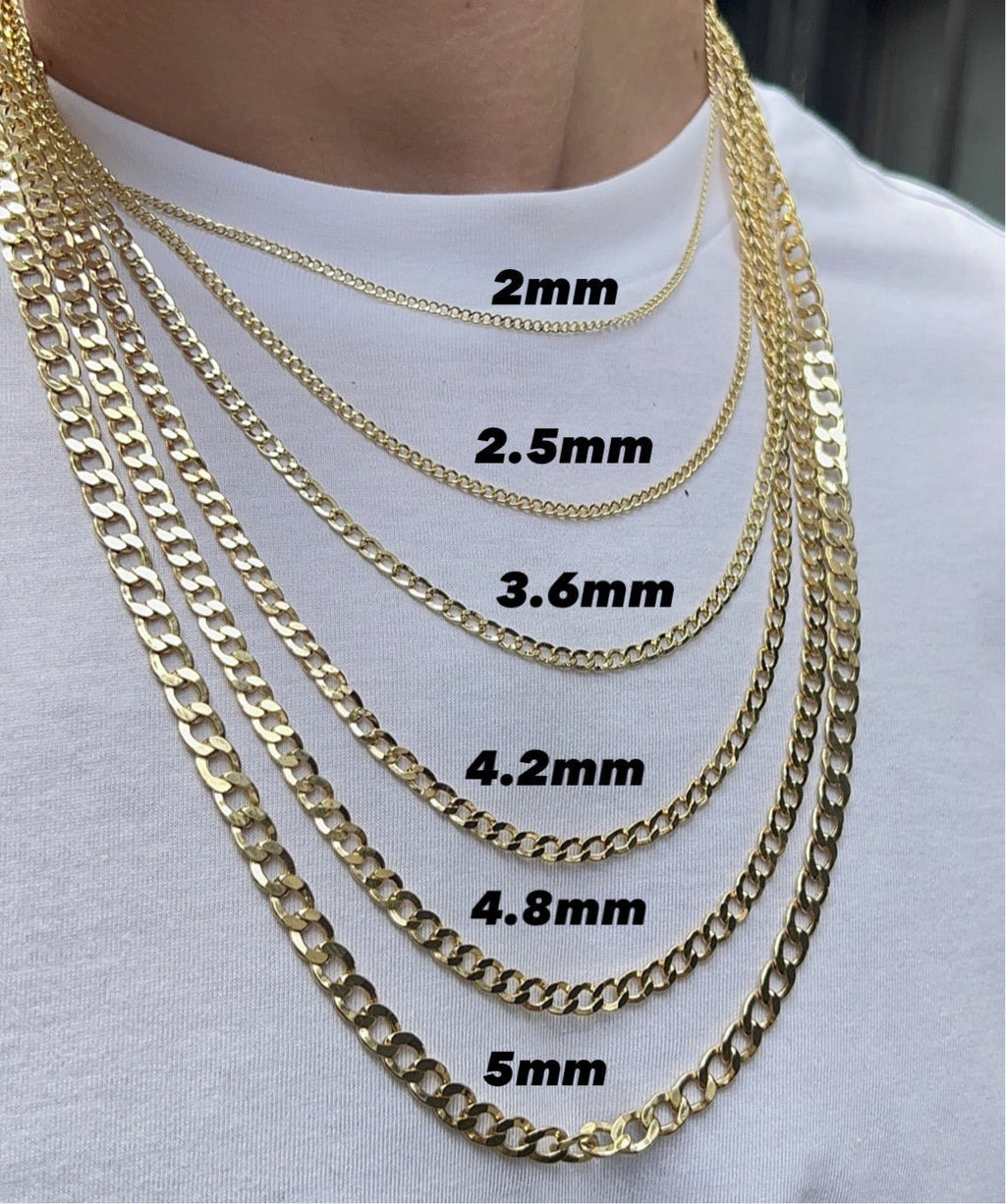 14K Gold- Hollow Cuban Link (Curb Cuban) Chain Fantastic NYC
