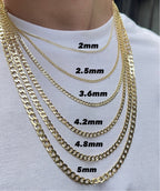 14K Gold- Hollow Cuban Link (Curb Cuban) Chain Fantastic NYC