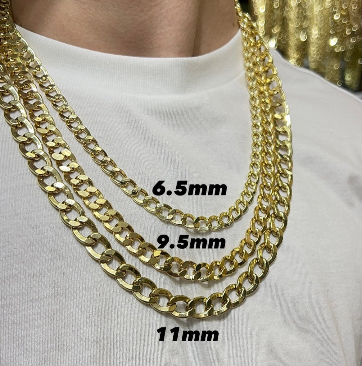 14K Gold- Hollow Cuban Link (Curb Cuban) Chain Fantastic NYC