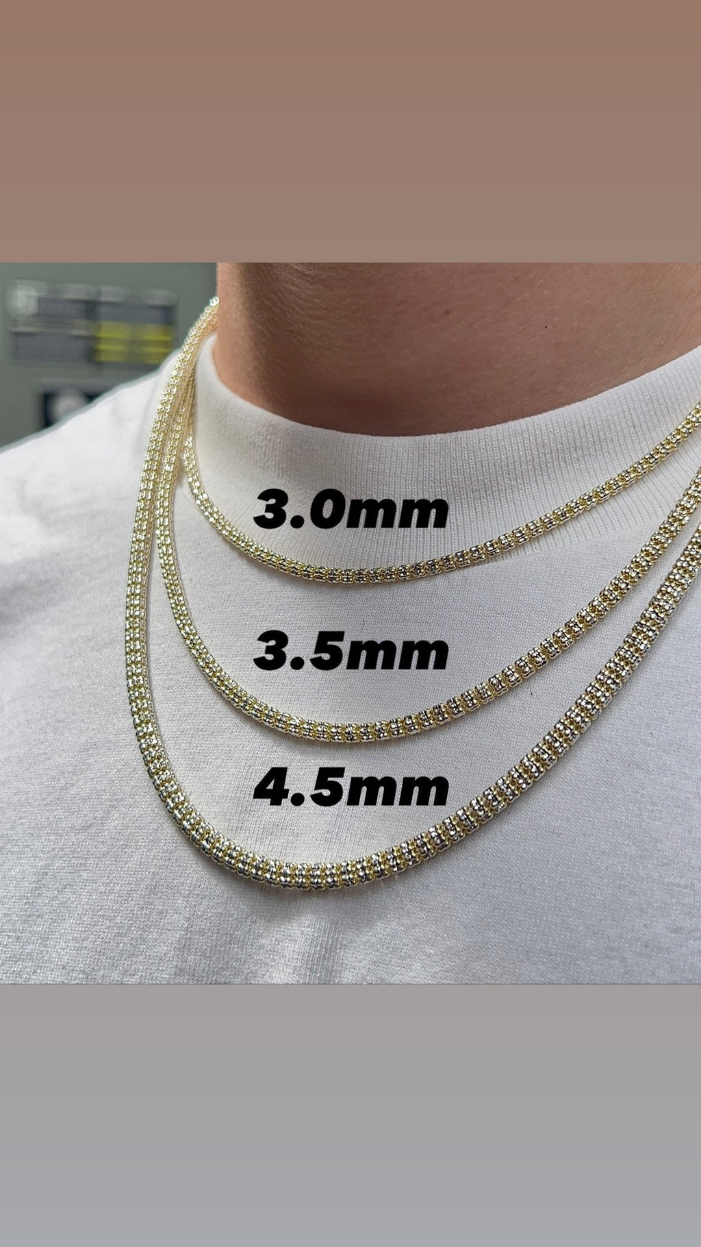 14K Gold- Ice Chain (White Gold) Fantastic NYC