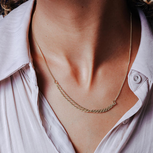 Gold Plated 925 Sterling Silver Curb Strand 1.7mm Rope Adjustable Necklace - ITN00171-GP SPI